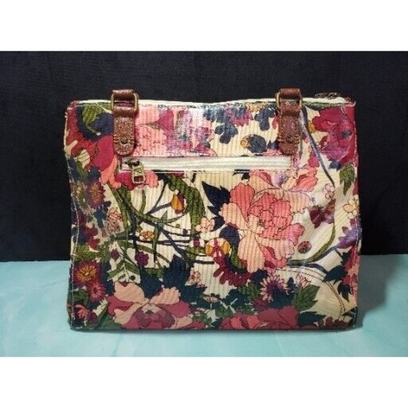 SAKROOTS Shoulder Bag BOHO FLOWER POWER Maroon Crimson Peace Floral EXCELLENT - Picture 3 of 15